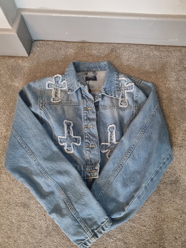 Cropped demin jacket - demin,