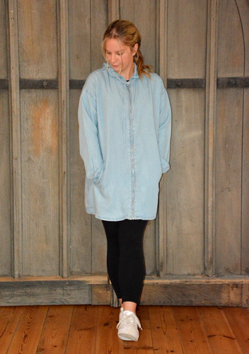 Light blue wash - full, zip