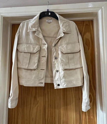 Topshop beige denim - denim, cropped