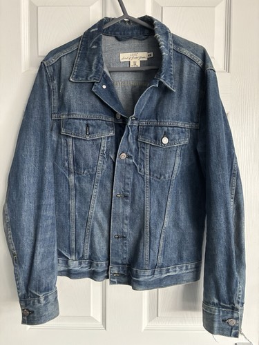 Logg frayed denim jacket - m,