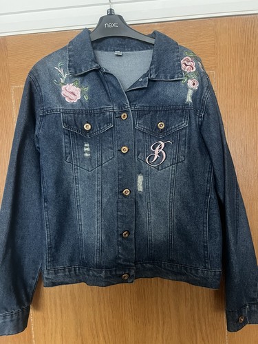 Embroidered denim jacket - embroidered,
