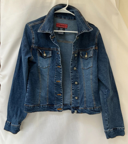 Solid denim jacket - denim,
