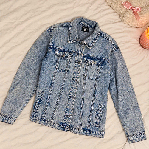 Blue denim jean jacket - jean, m