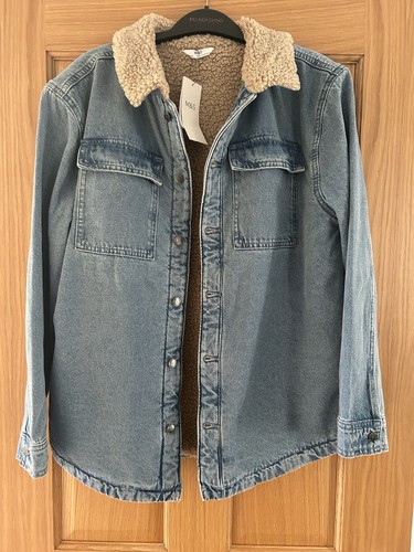 Blue denim jacket beige - m&s,