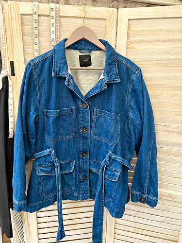 Next blue denim belted - belted, jacket