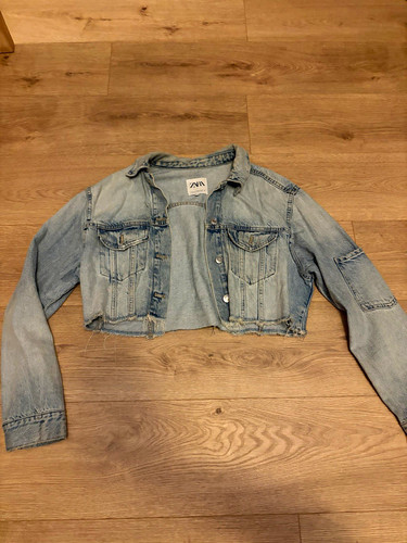 Zara women cropped blue - zara,