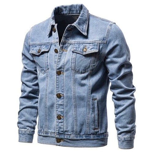 Men denim jacket - jacket, vintage