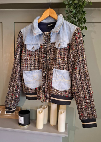 Desigual tweed bomber jacket - bomber,