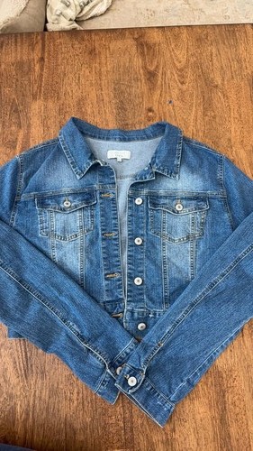 Love tree denim crop jacket - crop,
