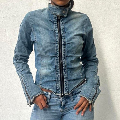 Dolce vita blue denim full - denim, zip