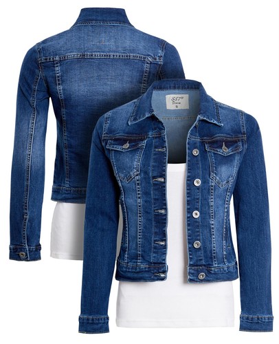 Womens fitted denim jackets - fitted,