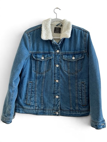 Denim jacket size sherpa - size, 14