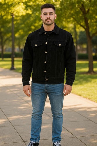 Mens denim jacket cotton - denim,