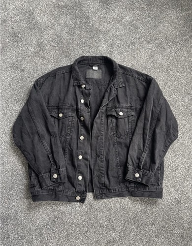 Denim jacket washed black - jacket,