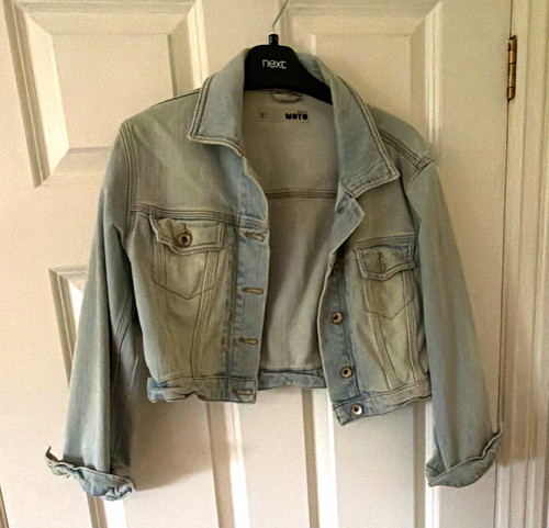 Topshop moto blue cropped - topshop,