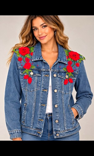 Hand embellished denim - embellished,