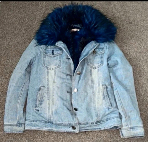 Blue denim short - blue,