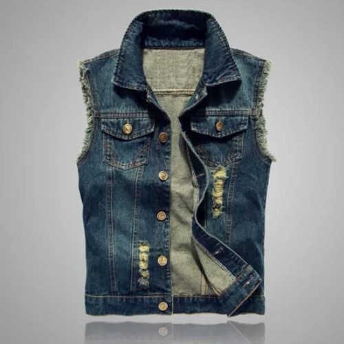 Men jean vest - men,