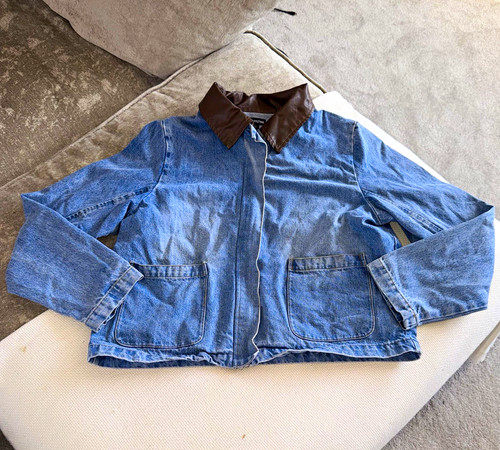 Prettylittlething denim zip - zip, up