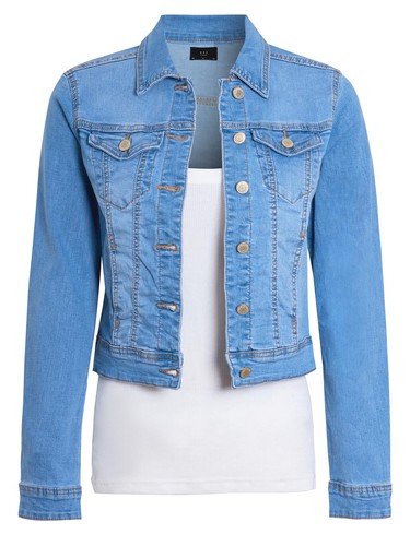 Womens denim jacket stonewash - womens,
