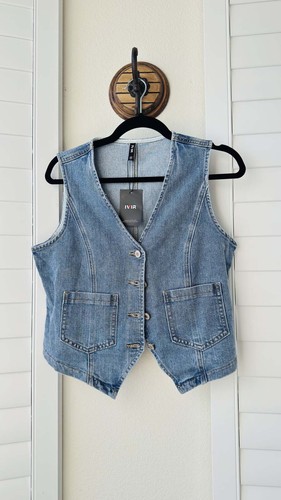 Ivir blue button front denim - ivir,