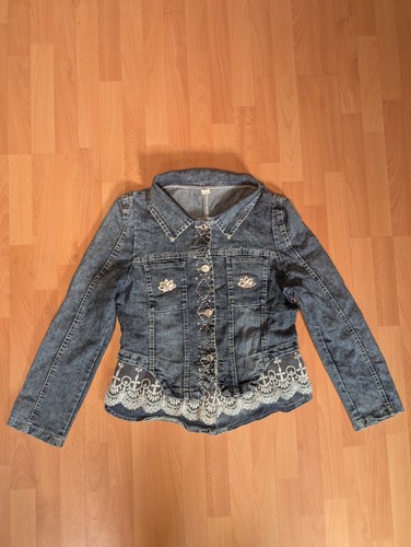Blue acid wash - wash, embellished