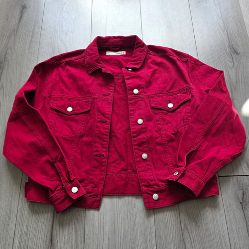 Topshop moto red cotton denim - moto,
