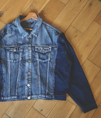 Two tone denim jacket large - tone,