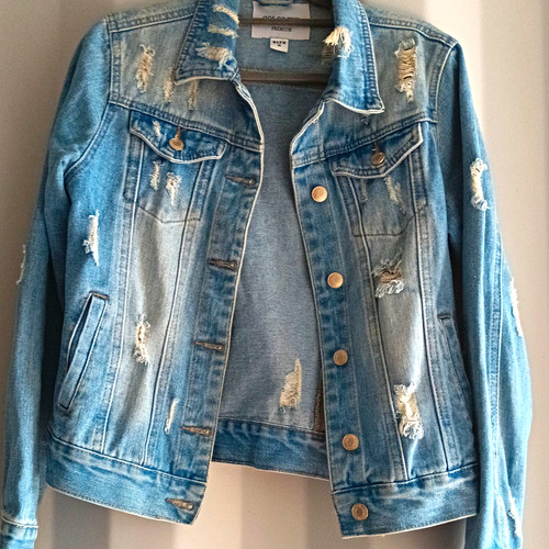 Colourful blue distressed - colourful,
