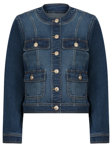 Women collarless denim - women's,