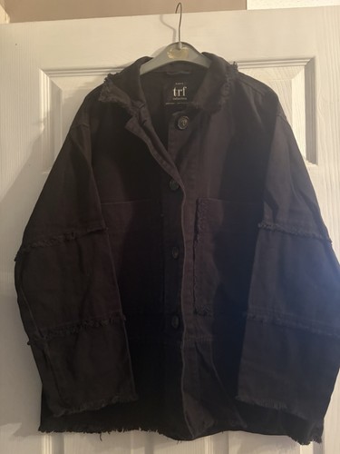 Zara black denim jacket size - jacket,