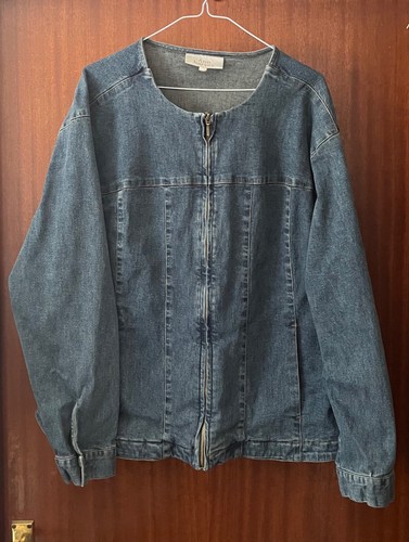 Collarless denim jacket - , from